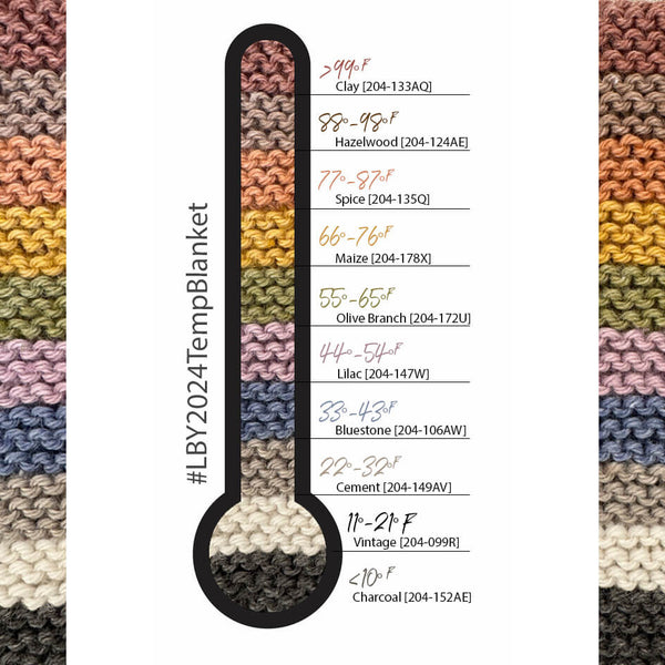 Knit Temperature Blanket 2024