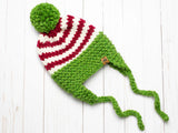 Christmas Ear Flaps Pompom Hats (Knit) thumbnail