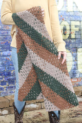 Crochet Kit - Plaid Scarf Wrap image 3 thumbnail
