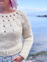 Knit Kit - Even Easier Eyelet Yoke Sweater image 3 thumbnail