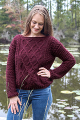 Crochet Kit - Cozy Cabled Sweater image 3 thumbnail
