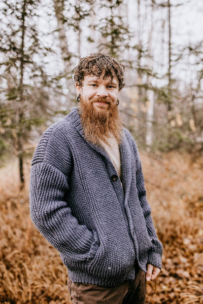 Crochet Kit - Men's Shawl Collar Cardigan