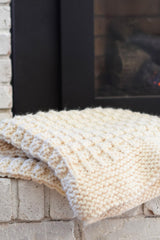 Knit Kit - Wintery Waffle Stitch Throw image 3 thumbnail