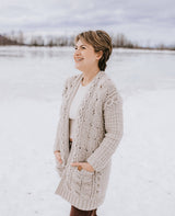 Crochet Kit - Cozy Cabled Crochet Cardigan image 3 thumbnail