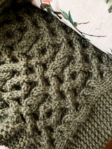 Knit Kit - The Evergreen Cable Blanket image 2 thumbnail
