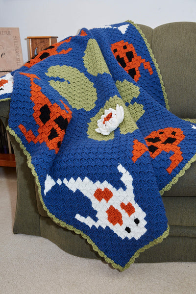 Crochet Kit - Tranquil Koi Pond Throw – Lion Brand Yarn display picture 3