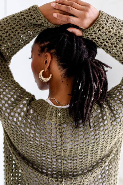Crochet Kit - Issa Mesh Cardigan – Lion Brand Yarn