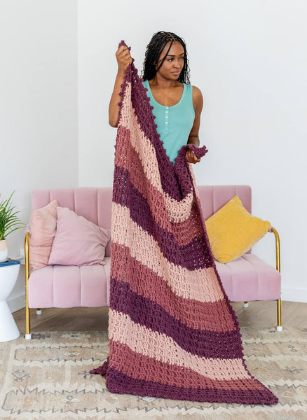Crochet Kit - Molly Waffle Blanket – Lion Brand Yarn
