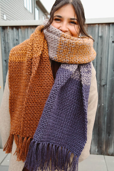 Crochet Kit - Winterwish Blanket Scarf – Lion Brand Yarn