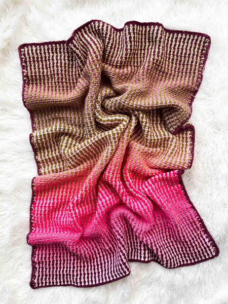 Crochet Kit Ebb Glow Blanket – Lion Brand Yarn - Main Image