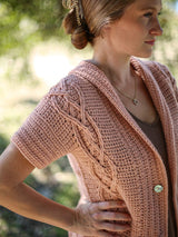 Crochet Kit - Cabled Bowler Cardigan image 3 thumbnail
