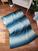 Crochet Kit - Ocean Hues Gradient Blanket image 3 thumbnail