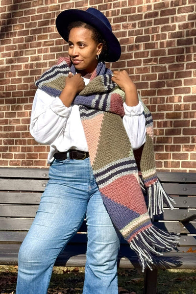 EASY AS PIE　STAR knit scarf　ニットマフラー　星柄 EASY AS PIE STAR knit scarf ニットマフラー 星柄 EASY AS PIE STAR