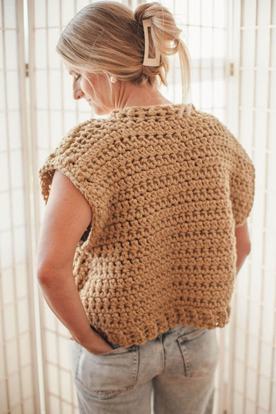 leinwände Mix Yarn Crochet Vest Crochet Kit - Oversized Canvas Vest – Lion Brand Yarn