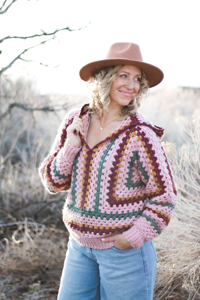 Crochet Kit - Ember Hexagon Hoodie – Lion Brand Yarn