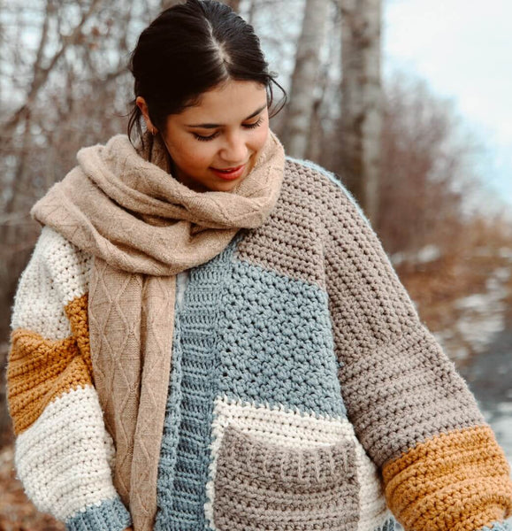 Crochet Kit - Fireside Crochet Cardigan – Lion Brand Yarn