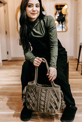 Crochet Kit - Charlene Acrylic Cabled Purse image 3 thumbnail