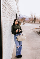 Crochet Kit - Charlene Wool Cabled Purse image 3 thumbnail