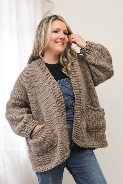Knit Kit -Stone Cardigan – Lion Brand Yarn