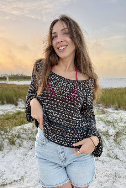 Crochet Kit - Sleepy Seaside Sweater – Lion Brand Yarn