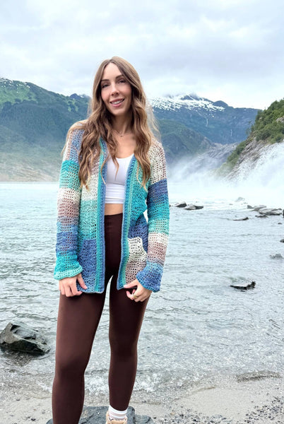 Crochet Kit - Glacier Mist Cardigan – Lion Brand Yarn