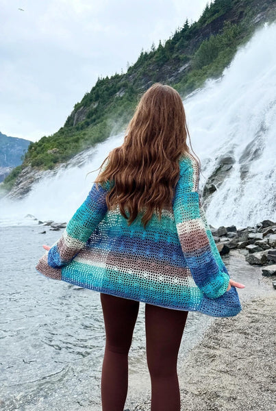Crochet Kit - Glacier Mist Cardigan – Lion Brand Yarn