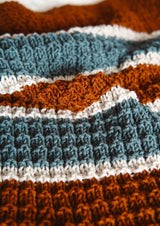 Close up showing texture of blanket. thumbnail