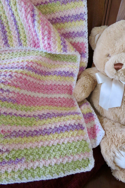 Single Crochet Lemon Peel Crochet Baby Blanket Soft Sunny Baby