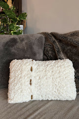 crochet pillow with buttons thumbnail