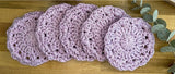 handmade lavender crochet lather sacks thumbnail
