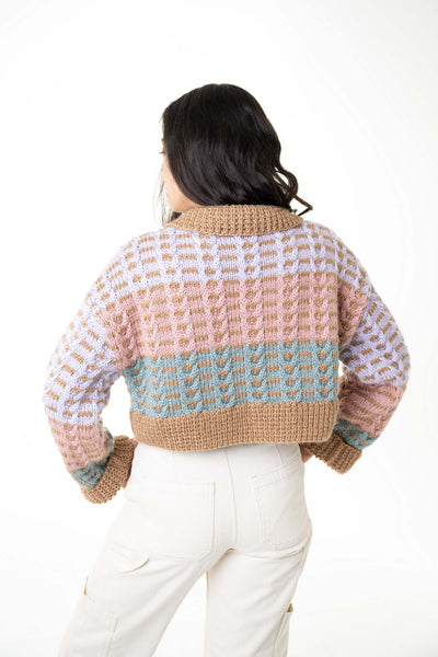 Cropped Cable Cardi (Knit) – Lion Brand Yarn