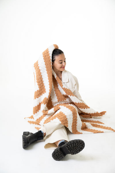 Striped C2C Lapghan (Crochet) – Lion Brand Yarn
