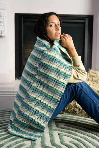 Staggered Stripe Lapghan (Crochet) – Lion Brand Yarn