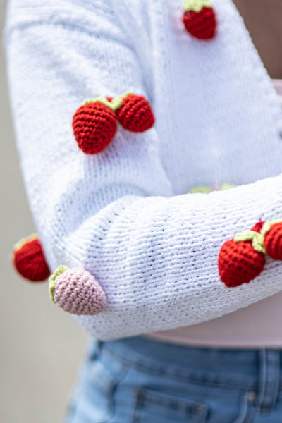 Strawberry Cardi (Knit) – Lion Brand Yarn