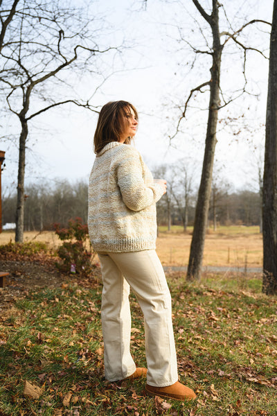 Zip Front Neck Down Cardigan (Knit) – Lion Brand Yarn