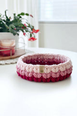 LBY099 Crochet Puffy Heart Basket - 3 thumbnail