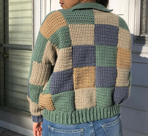 Patchwork Patty Cardigan (Crochet) – Lion Brand Yarn