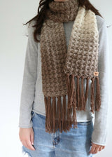 Crochet Scarf Worn By A Woman thumbnail