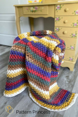 Colorful Celtic Weave Crochet Blanket (Crochet) thumbnail