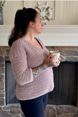 Crochet Sweater Worn By A Woman thumbnail