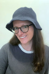 Crochet Bucket Hat Worn By A Woman thumbnail