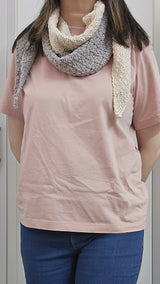Crochet Scarf Worn By A Woman thumbnail