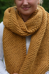 Knitted Scarf Worn By A Woman thumbnail