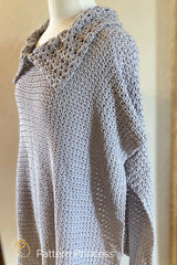 Pebble Path Crochet Poncho Simple Two Rectangle Design (Crochet) thumbnail