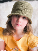 Crochet Bucket Hat Worn By A Girl thumbnail