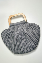 gray purse on white background thumbnail