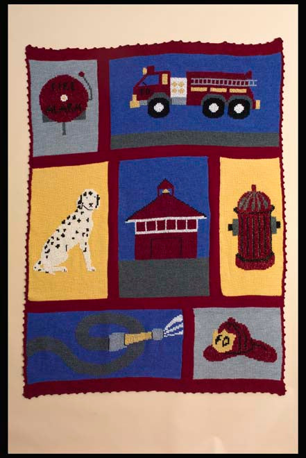 Knit Commemorative Fire Fighter Throw (Knit)