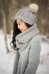 Crochet Kit - Braided Cabled Cowl and Beanie image 3 thumbnail