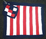 Patriotic Placemats and Coasters Pattern (Knit)