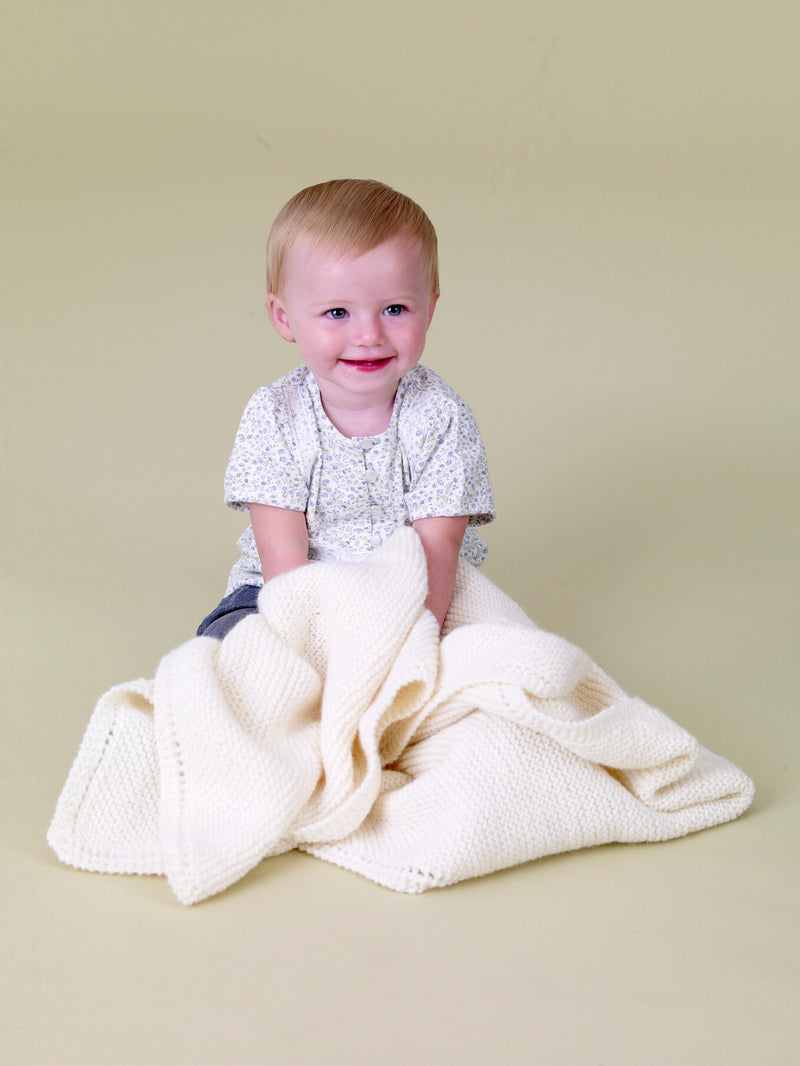 Baby Love Diagonal Baby Blanket Pattern (Knit)